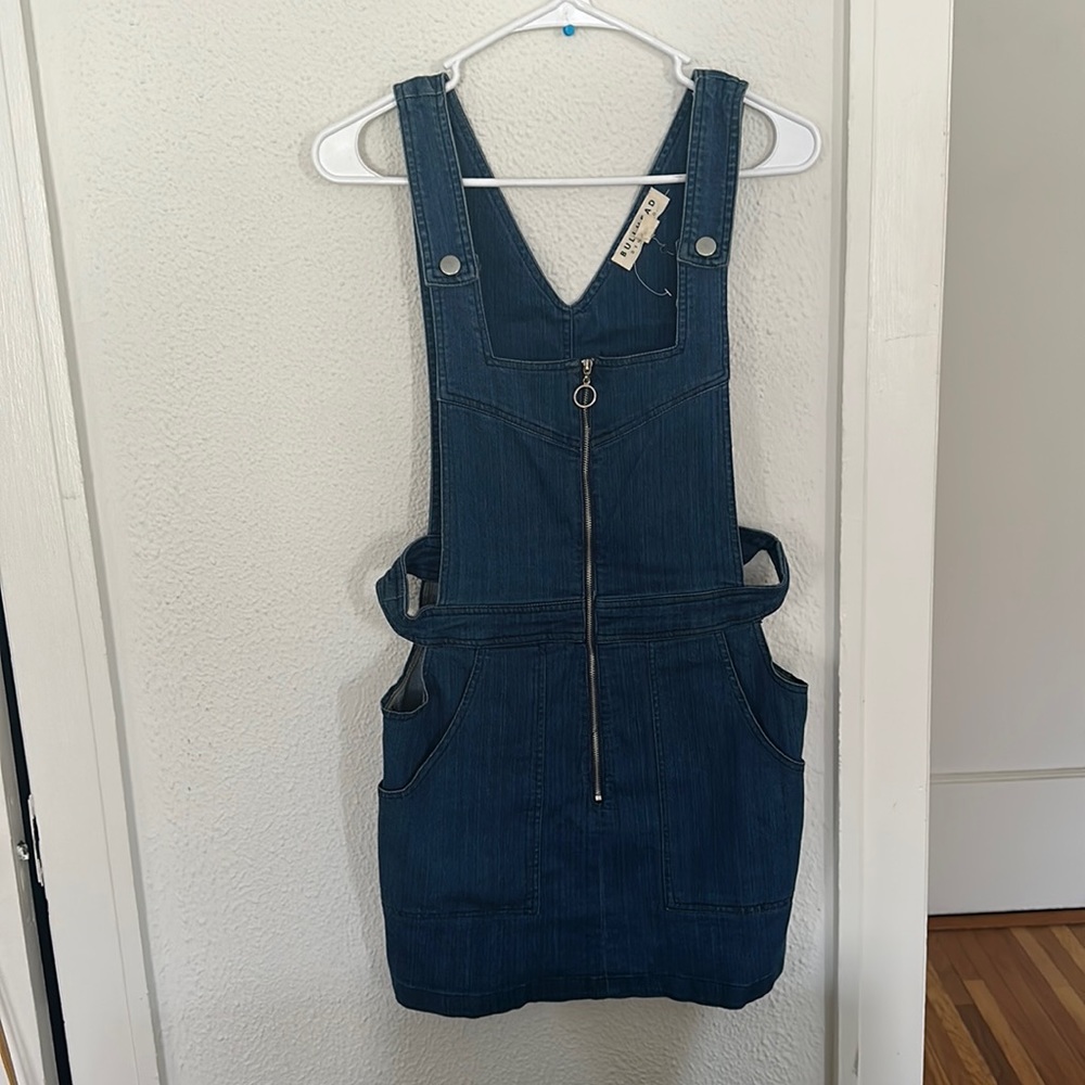 Denim cut out mini dress
